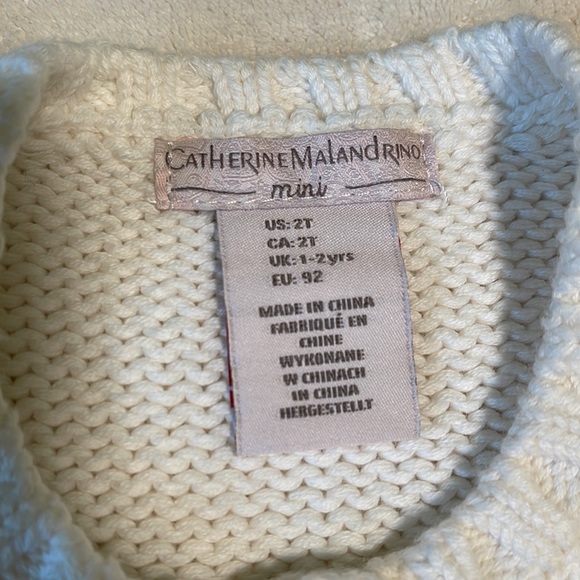 CATHERINE MALANDRINO Girl’s Crochet Cardigan with Jeweled Buttons-ONE OF A KIND! - Picture 5 of 7